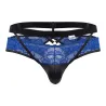 CandyMan Jockstrap Dentelle Lalita Noir et Bleu